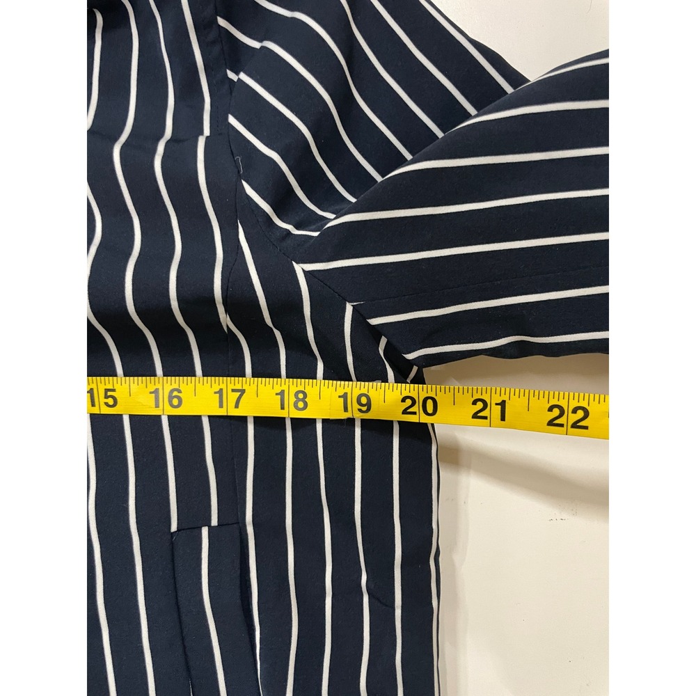 Tommy Hilfiger Reversible Bomber Jacket Women's M Navy White Stripe Full Zip - Picture 10 of 11
